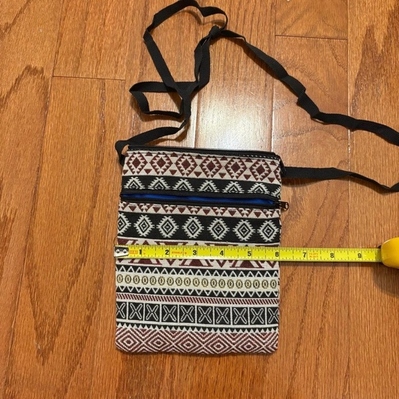 Boho Tribal Patterned Crossbody Bag Ethnic Woven Festival Travel Purse Small - Picture 4 of 5